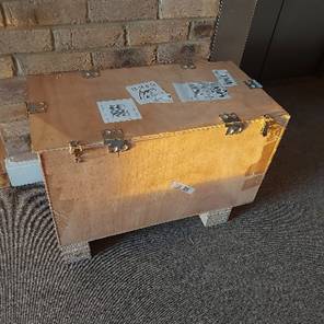 First boxes with new production equipment are coming in.